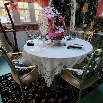 5 piece glass dining table