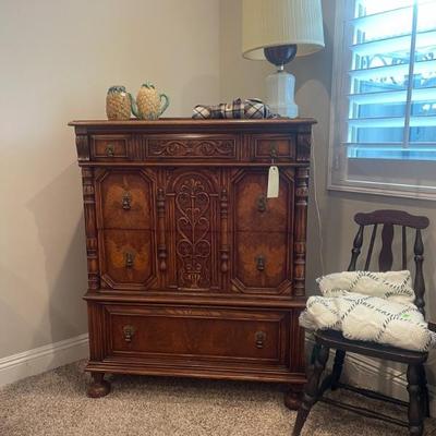 Matching ANTIQUE armoire / wardrobe piece 
Jacobean 