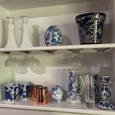 ASSORTED POTTERY AND COPPER ITEMS