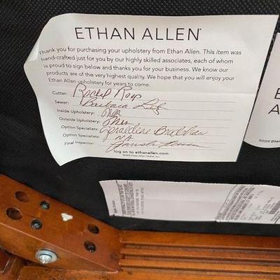 EVERYONE AT ETHAN ALLEN WHO MADE THE DINING ROOM FURNITURE IS LISTED ON THE TAG