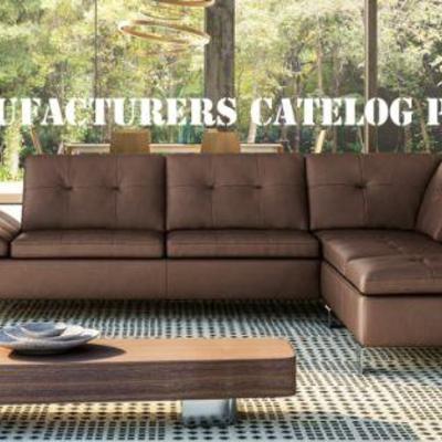 THIS IS A CATELOGUE PHOTO W. SCHILLIG PRIMANTI LEATHER SOFA DESIGNED BY JAN ARMGARDT