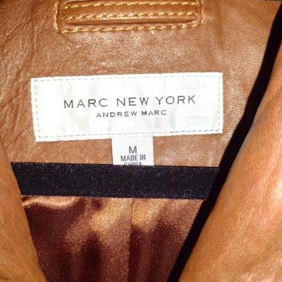 LEATHER COAT BY MARK OF NEW YORK SIZE MEDIUM