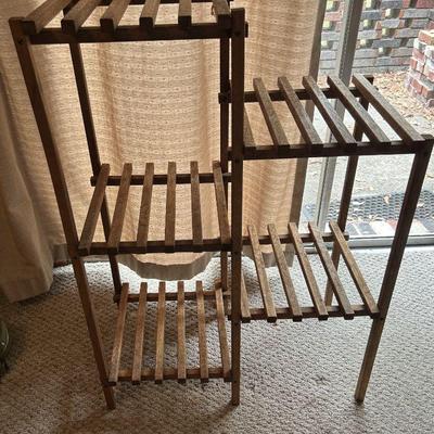 Natural Wood Slat Shelving