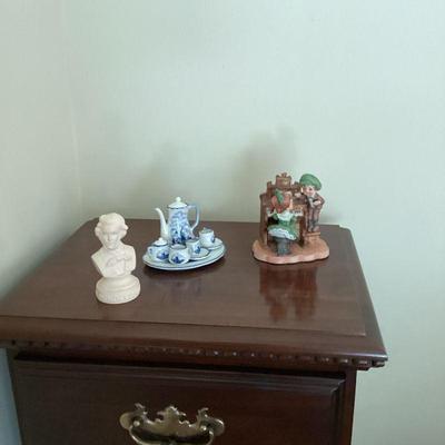 Figurines and Tea Set