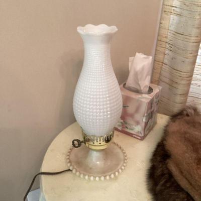 Milk Glass Bubble Lamp