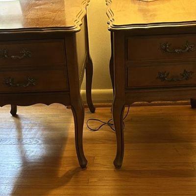 2 Drawer End Table Set of Two