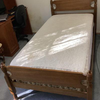 Twin Bed with Additional Frame and Ladder for Bunk Bed