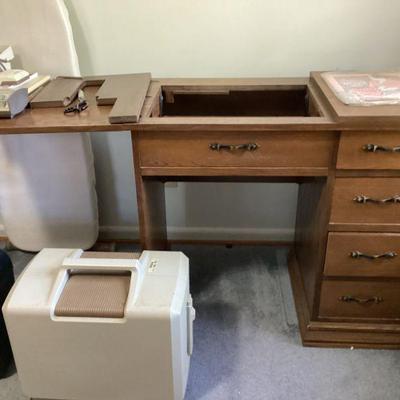 Sewing Machine and Desk