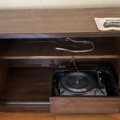 Record Player in Cabinet