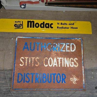 #3350 • (2) Metal Signs
