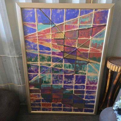 #3214 • Framed Christopher Dunlap Painted Canvas
