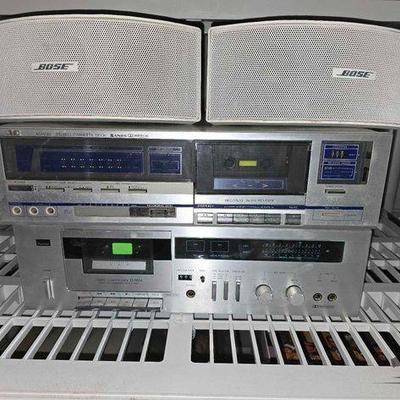 #3352 • (2) Stereo Cassette Decks and (2) Bose Speakers
