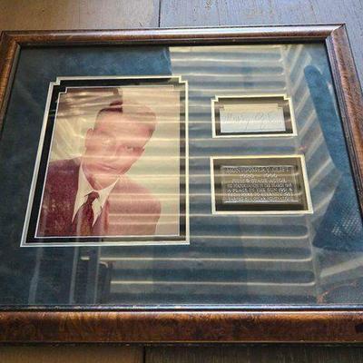 #3394 • Framed Montgomery Clift Photo and Signature
