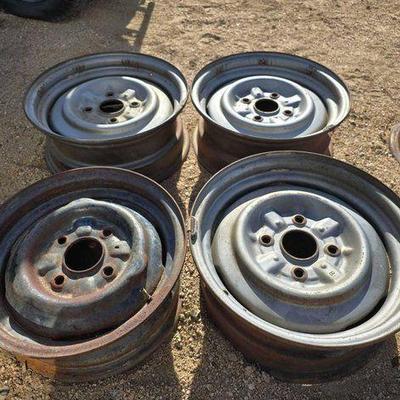 #2040 • Four 4 Lug Steel Wheels
