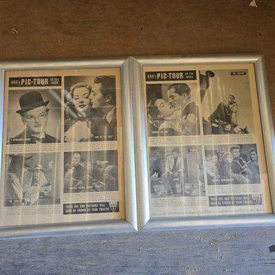 #3384 • (2) Framed RKO's Pic-Tour of the Week Pages

