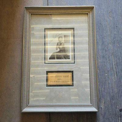 #3386 • Framed Signed Ann Southern Photo
