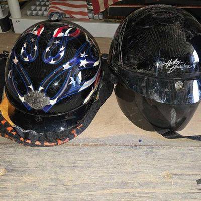 #3330 • (2) Harley Davidson Motorcycle Helmets
