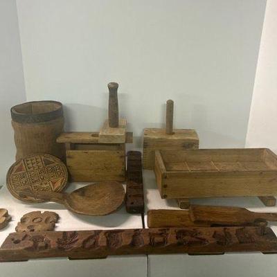 Antique Wooden Butter Molds