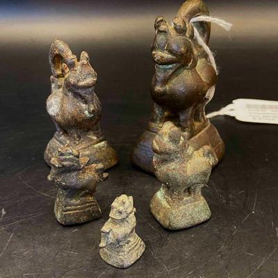 Antique Opium Paperweight Set of Five Pieces