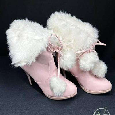Pink Fur Boots