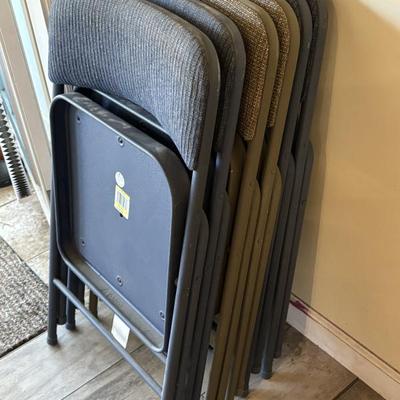 6 folding chairs in all. 