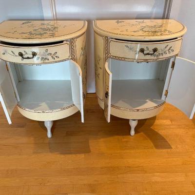 Interior of Lacquer Chinoiserie Night Stands