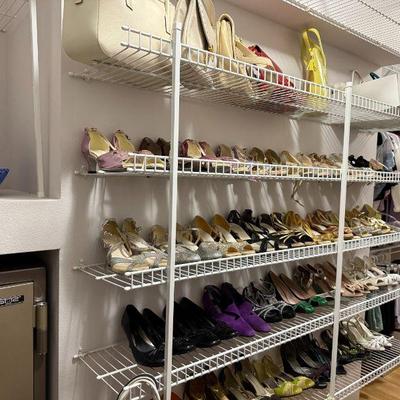 Purses and Shoes including Ballroom Dancing Shoes. Shoes size 5.5 - 6.