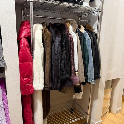 Women's Clothing - Outerwear. Down Coats, Furs, Leather and Jean Jackets. Size Small (i.e. size 4)