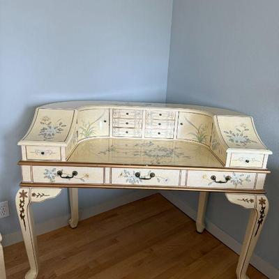 Front view of Lacquer Chinoiserie Desk