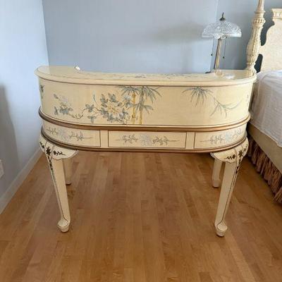 Back view of Lacquer Chinoiserie Desk