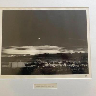 Framed print signed by Ansel Adams (AA)