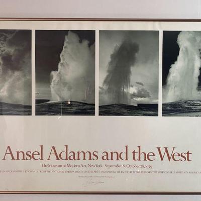 Framed print signed by Ansel Adams