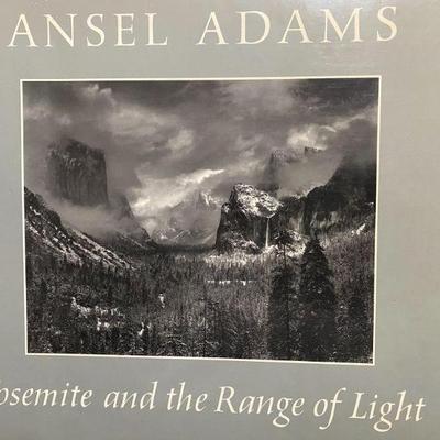 Hard cover book "Yosemite and the Range of Light" signed by Ansel Adams.