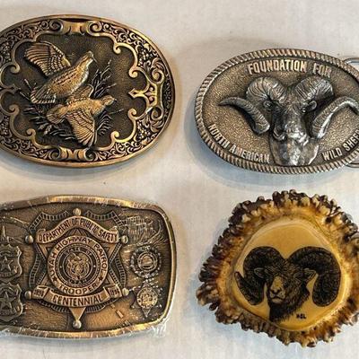 A sampling of the belt buckle collection 