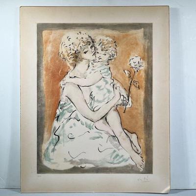 MARCEL VERTES (1895-1961) | Mother and Child Color lithograph on watermarked paper. Ed. 53/100, pencil signed lower right, unframed. - h....