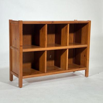 CUBBY BOOK SHELF | Bookshelf with six storage cubbies, each measuring. - h. 32 x w. 41 x l. 13.5 in

