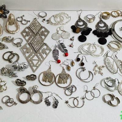 Silver Tone Earrings and Rings