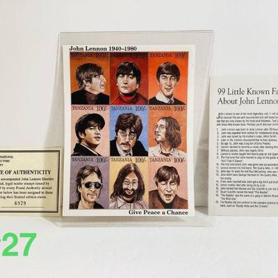 John Lennon 1940-1980 Give Peace a Chance Stamps