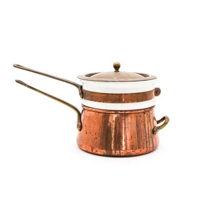 Sale Photo Thumbnail #356: B & M Douro Copper & Brass Double Boiler