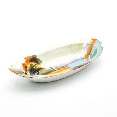 Noritake Japan Hand Painted Lusterware Oval Dish