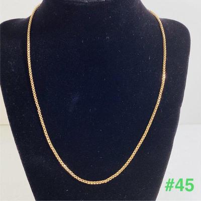 Sale Photo Thumbnail #212: Gold Filled ARTISAN Box Chain Necklace