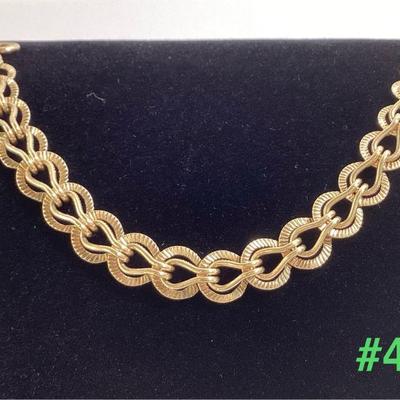 Gold Filled Fancy Double Loop-Link Bracelet