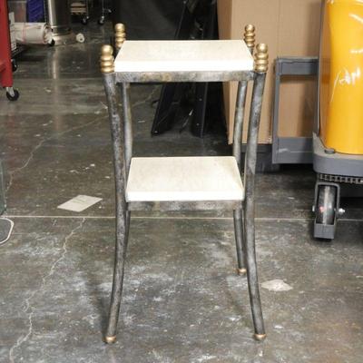 Two-Tier Metal Side Table