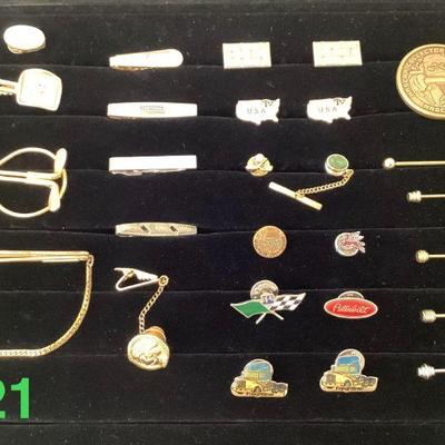Cufflinks, TieTacks, Tie Clips/Money Clips, Collar Bars, & Pins