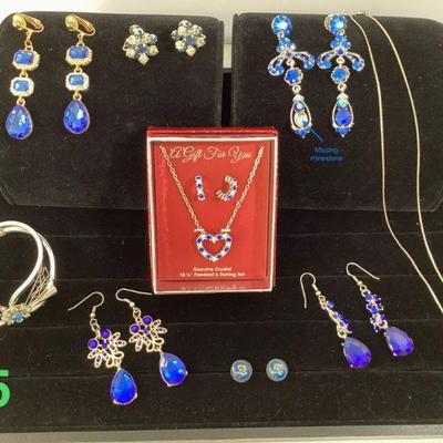 Royal Blue Rhinestone Fashion/Costume Jewelry
