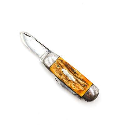 Antique Case Bros Little Valley Stag Cattleman's Knife