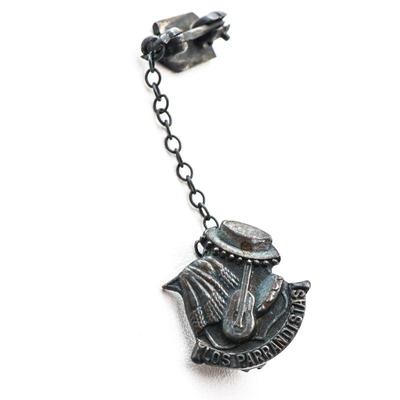 Vintage Sterling Silver Los Parrandistas Lapel Pin