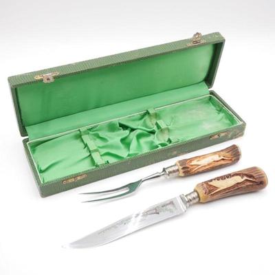 Original Ackermännchen Stag Horn Carving Set