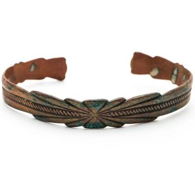 Solid Copper Southwestern Style Cuff Bracelet