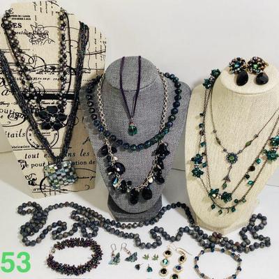 Iridescent Blues, Purples, & Greens Fashion/Costume Jewelry